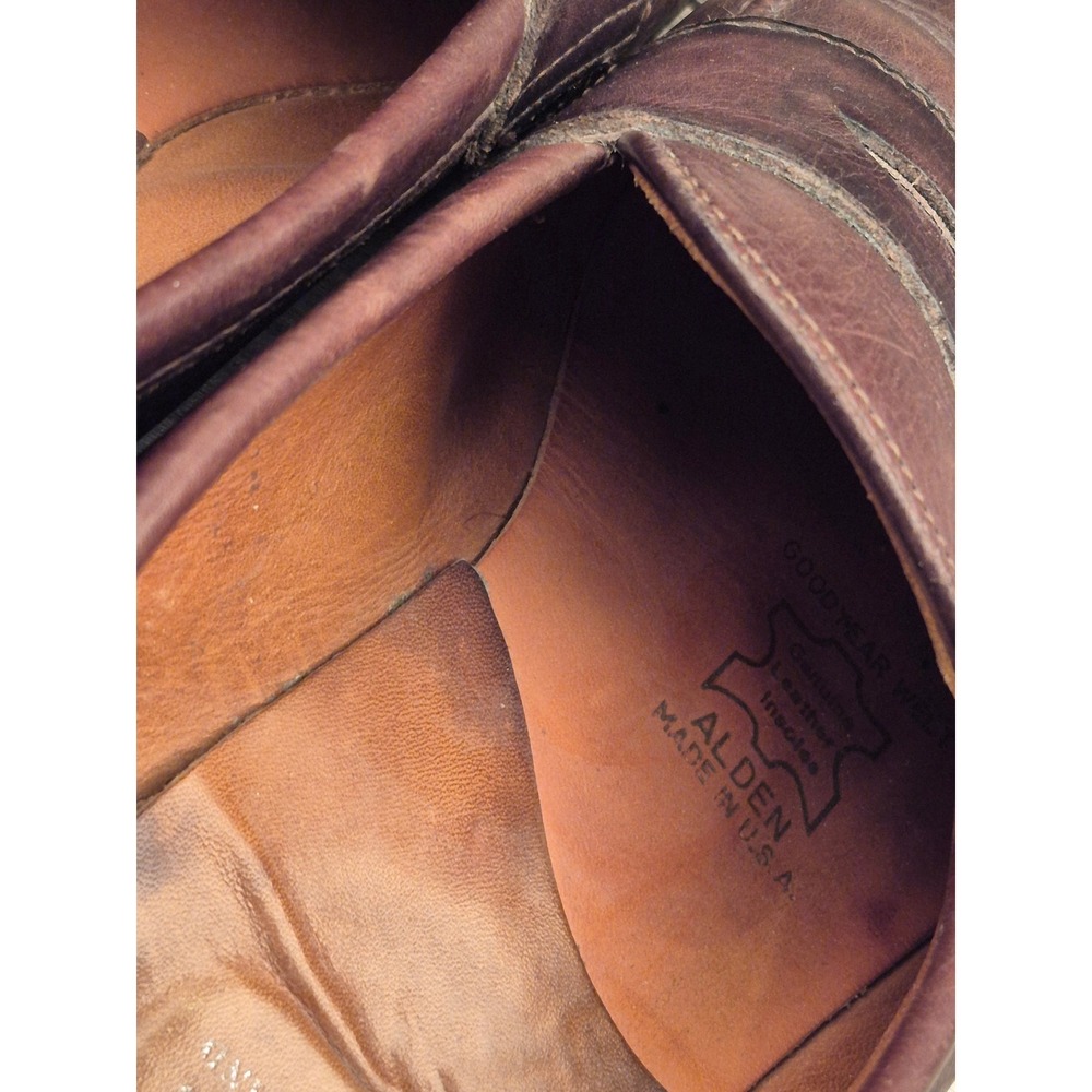 Alden New England Mens Brown Leather Penny Loafers Dress Shoes 9694 Sz 11.5 B/D - Picture 14 of 16